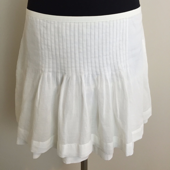 Vintage Joie Layered Pintuck Cotton Mini Skirt - Picture 3 of 8